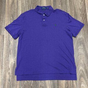 Polo Ralph Lauren Polo Shirt Men's Large Blue Pima Soft Touch Pony